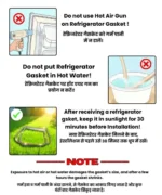 LG Double Door Refrigerator Gasket push to lock 20.5X17 / 20.5X35 In. - Image 5