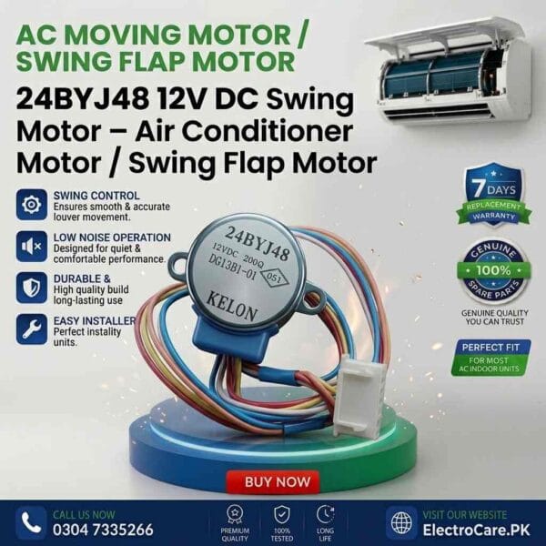 24BYJ48 12V DC AC Swing Motor – Air Conditioner Moving Motor / Swing Flap Motor