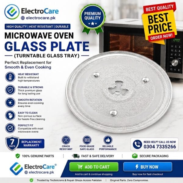 Microwave Oven Glass Plate / Turntable Glass Tray – Rotating Replacement Plate