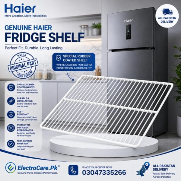 Haier HR-380 Refrigerator Door Rack Shelf (21.1 x 15 Inch) | Fridge Door Pocket Shelf Replacement | Refrigerator Spare Parts Pakistan