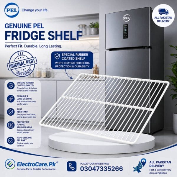 PEL 2500 Refrigerator Door Rack Shelf (18.5 x 12.4 Inch) | Lower Fridge Door Pocket Replacement | Refrigerator Spare Parts Pakistan