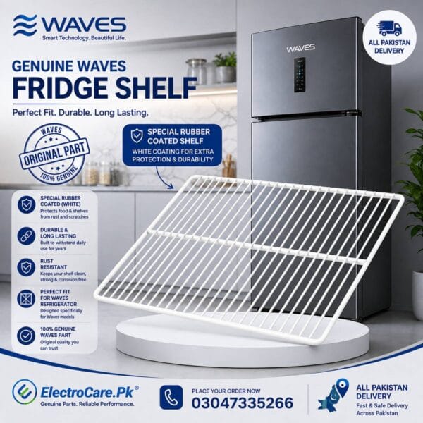 Waves 311 Refrigerator Door Rack Shelf (17.12 x 11 Inch) | Lower Fridge Door Pocket Replacement | Refrigerator Spare Parts Pakistan