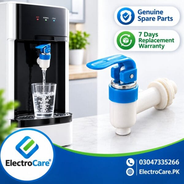 UNIVERSEL Water Dispenser Tap – Chrome Push Paddle Type Valve (Blue/Cold)
