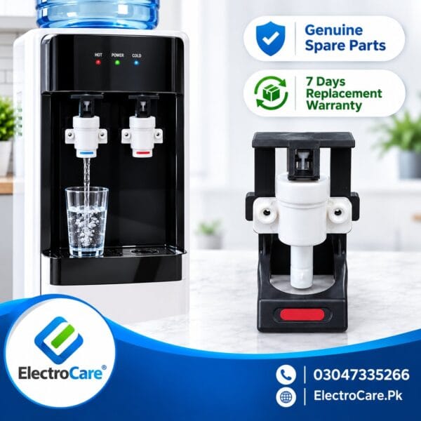 UNIVERSEL Water Dispenser Tap – Chrome Push Paddle Type Valve (Blue/Cold)