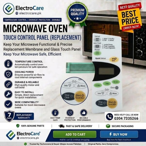 Microwave Oven Touch Panel | Membrane Keypad Control Panel Replacement | Quick Defrost