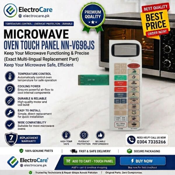 Microwave Oven Touch Panel NN-V698JS | ZJY-136 Membrane Keypad Control Panel Replacement