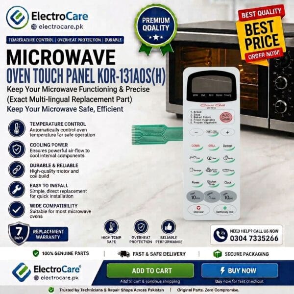 Microwave Oven Touch Panel KOR-131AOS(H) | DW-131A Membrane Keypad Control Panel