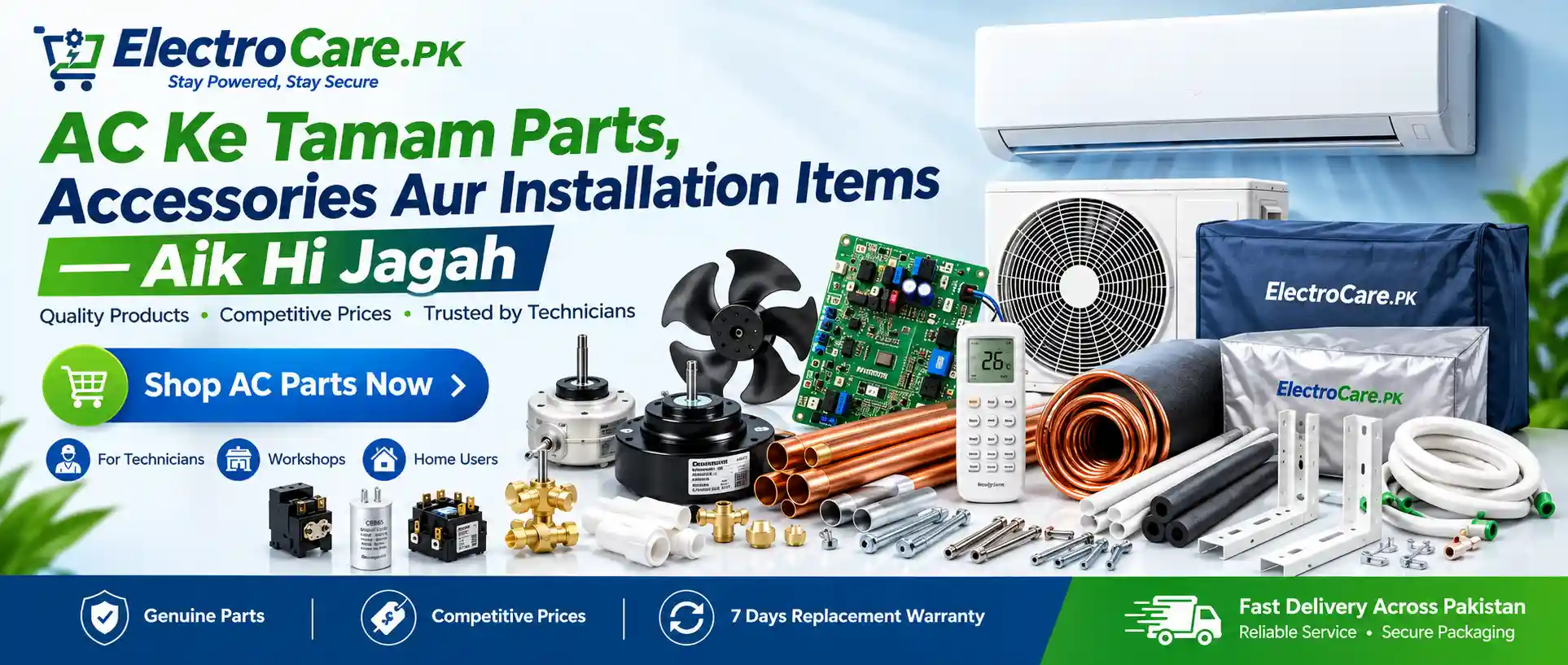 ElectroCare AC Parts Shopping Banner